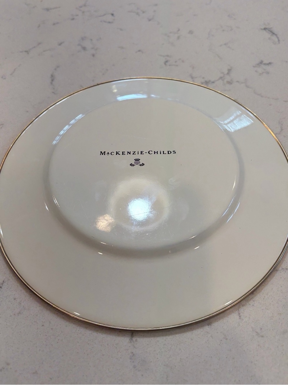 Mackenzie Childs Parchment Check Dome Butter Dish - Picture 5 of 5